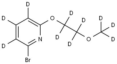2-bromo-6-(2-(methoxy-d3)ethoxy-1,1,2,2-d4)pyridine-3,4,5-d3 Structure