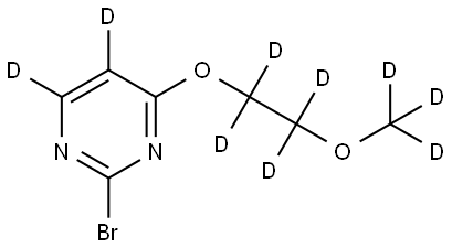 2-bromo-4-(2-(methoxy-d3)ethoxy-1,1,2,2-d4)pyrimidine-5,6-d2 Structure