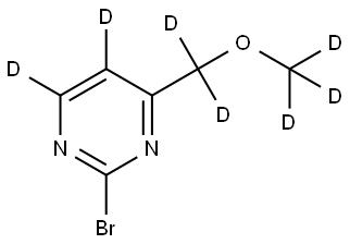 2-bromo-4-((methoxy-d3)methyl-d2)pyrimidine-5,6-d2 Structure