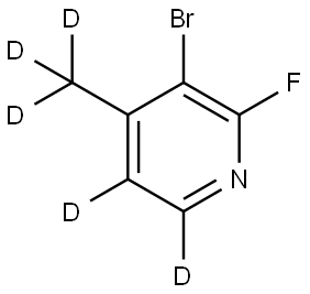 3-bromo-2-fluoro-4-(methyl-d3)pyridine-5,6-d2 Structure