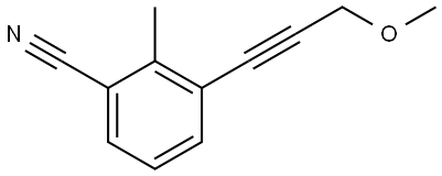 3-(3-Methoxy-1-propyn-1-yl)-2-methylbenzonitrile Structure