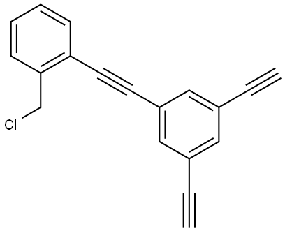 1-((2-(chloromethyl)phenyl)ethynyl)-3,5-diethynylbenzene Structure