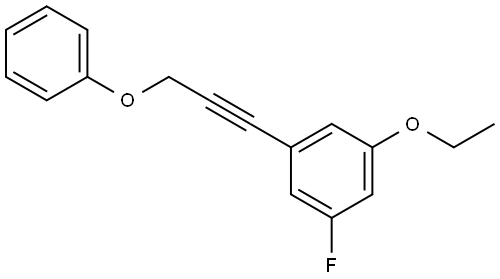 1-Ethoxy-3-fluoro-5-(3-phenoxy-1-propyn-1-yl)benzene Structure