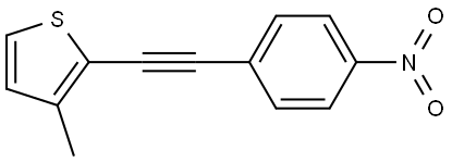 3-methyl-2-((4-nitrophenyl)ethynyl)thiophene Structure