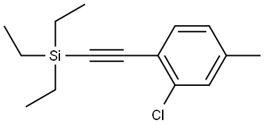 2-Chloro-4-methyl-1-[2-(triethylsilyl)ethynyl]benzene Structure