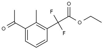 ethyl 2-(3-acetyl-2-methylphenyl)-2,2-difluoroacetate Structure