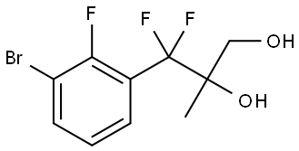 3-(3-bromo-2-fluorophenyl)-3,3-difluoro-2-methylpropane-1,2-diol Structure