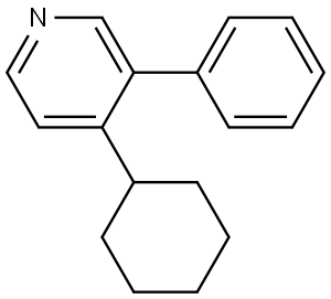 4-Cyclohexyl-3-phenylpyridine Structure