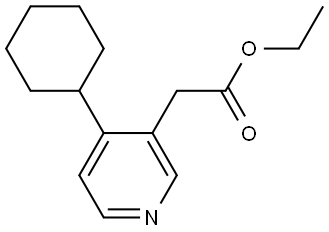 Ethyl 4-cyclohexyl-3-pyridineacetate Structure