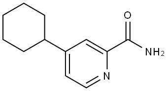 4-Cyclohexyl-2-pyridinecarboxamide Structure