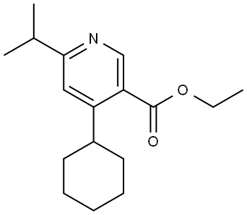 Ethyl 4-cyclohexyl-6-(1-methylethyl)-3-pyridinecarboxylate Structure