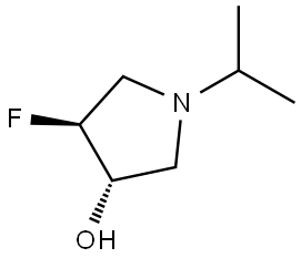 (35,4S)-4-fluoro-1-(propan-2-yl)pyrrolidin-3-ol Structure