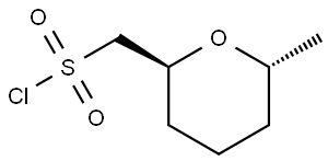 rac-[(2R,6S)-6-methyloxan-2-yl]methanesulfonyl chloride, trans Structure