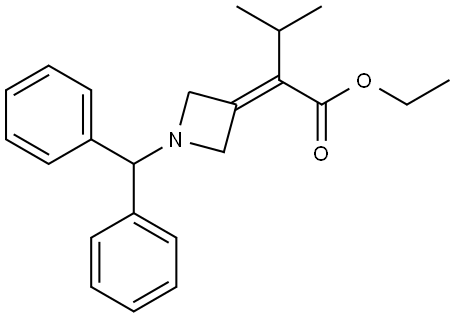 ethyl 2-(1-benzhydrylazetidin-3-ylidene)-3-methylbutanoate Structure