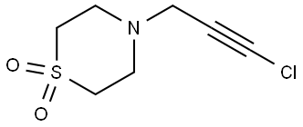 Thiomorpholine, 4-(3-chloro-2-propyn-1-yl)-, 1,1-dioxide Structure