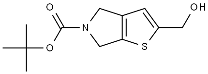 5H-Thieno[2,3-c]pyrrole-5-carboxylic acid, 4,6-dihydro-2-(hydroxymethyl)-, 1,1-dimethylethyl ester Structure