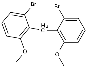 bis(2-bromo-6-methoxyphenyl)methane 구조식 이미지