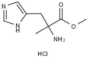 methyl 2-amino-3-(1H-imidazol-4-yl)-2-methylpropanoate hydrochloride 구조식 이미지