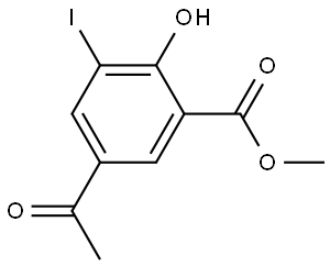 methyl 5-acetyl-2-hydroxy-3-iodobenzoate Structure