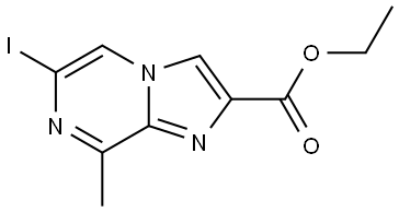 6-Iodo-8-methyl-imidazo[1,2-a]pyrazine-2-carboxylic acid ethyl ester Structure