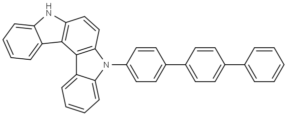 Indolo[2,3-c]carbazole, 5,8-dihydro-5-[1,1′:4′,1′′-terphenyl]-4-yl- Structure