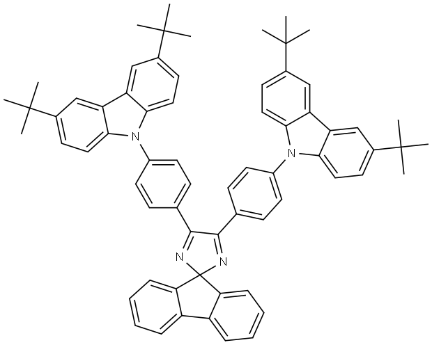 4',5'-bis(4-(3,6-di-tert-butyl-9H-carbazol-9-yl)phenyl)spiro[fluorene-9,2'-imidazole Structure