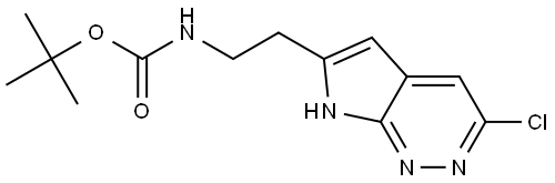 Carbamic acid, N-[2-(3-chloro-7H-pyrrolo[2,3-c]pyridazin-6-yl)ethyl]-, 1,1-dimethylethyl ester Structure