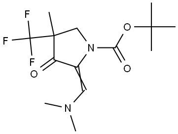 tert-butyl 2-((dimethylamino)methylene)-4-methyl-3-oxo-4-(trifluoromethyl)pyrrolidine-1-carboxylate 구조식 이미지