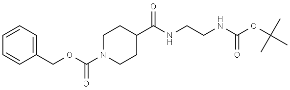 benzyl 4-((2-((tert-butoxycarbonyl)amino)ethyl)carbamoyl)piperidine-1-carboxylate Structure