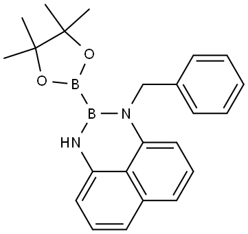 1H-Naphtho[1,8-de]-1,3,2-diazaborine, 2,3-dihydro-1-(phenylmethyl)-2-(4,4,5,5-tetramethyl-1,3,2-dioxaborolan-2-yl)- Structure