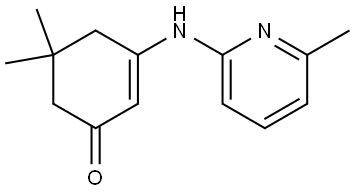 5,5-Dimethyl-3-((6-methylpyridin-2-yl)amino)cyclohex-2-en-1-one Structure