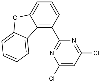 Pyrimidine, 4,6-dichloro-2-(1-dibenzofuranyl)- Structure