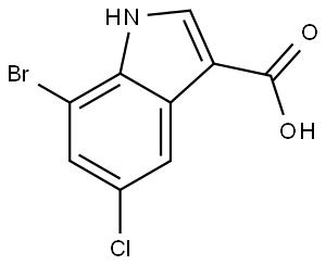 7-bromo-5-chloro-1H-indole-3-carboxylic acid Structure