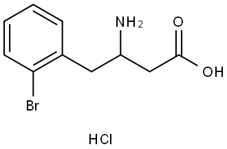 3-amino-4-(2-bromophenyl)butanoic acid hydrochloride 구조식 이미지