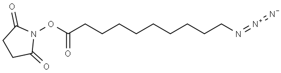 2,5-Dioxopyrrolidin-1-yl 10-azidodecanoate Structure