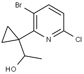 1-(1-(3-bromo-6-chloropyridin-2-yl)cyclopropyl)ethan-1-ol Structure