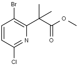 methyl 2-(3-bromo-6-chloropyridin-2-yl)-2-methylpropanoate Structure