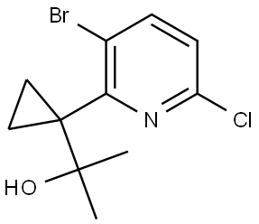 2-(1-(3-bromo-6-chloropyridin-2-yl)cyclopropyl)propan-2-ol Structure