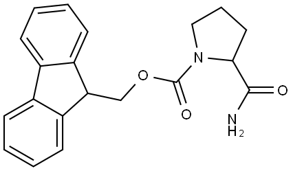 (9H-fluoren-9-yl)methyl 2-carbamoylpyrrolidine-1-carboxylate Structure