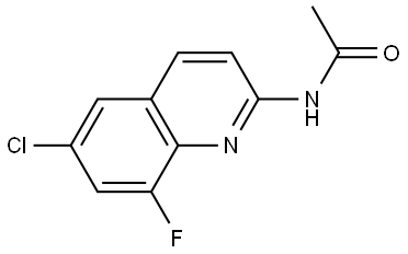 N-(6-Chloro-8-fluoroquinolin-2-yl)acetamide Structure