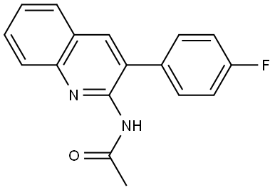 N-(3-(4-Fluorophenyl)quinolin-2-yl)acetamide Structure