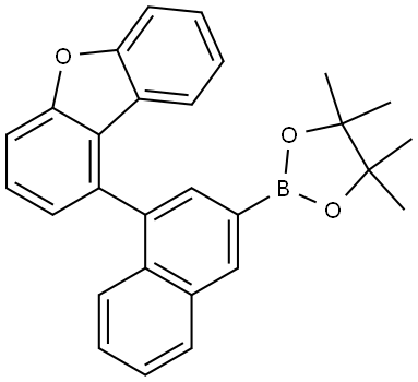 Dibenzofuran, 1-[3-(4,4,5,5-tetramethyl-1,3,2-dioxaborolan-2-yl)-1-naphthalenyl]- 구조식 이미지