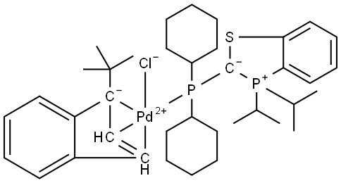 C38H55ClP2PdS Structure