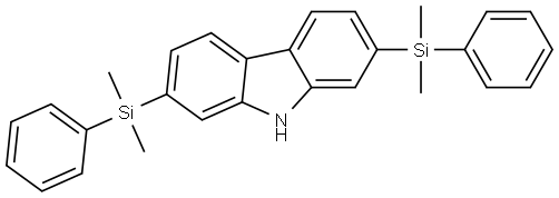 2,7-Bis(dimethylphenylsilyl)-9H-carbazole Structure