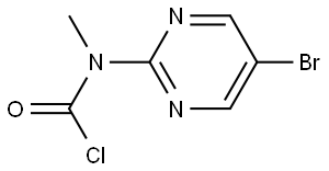 N-(5-bromopyrimidin-2-yl)-N-methylcarbamoyl chloride Structure