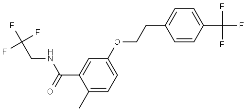 2-Methyl-N-(2,2,2-trifluoroethyl)-5-[2-[4-(trifluoromethyl)phenyl]ethoxy]benz... Structure