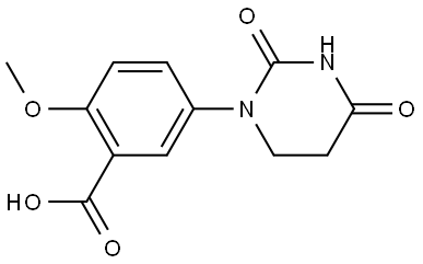 5-(2,4-dioxo-1,3-diazinan-1-yl)-2-methoxybenzoic acid 구조식 이미지