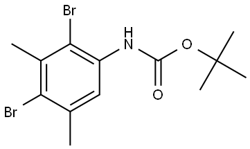 tert-butyl (2,4-dibromo-3,5-dimethylphenyl)carbamate Structure