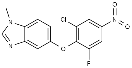 5-(2-chloro-6-fluoro-4-nitrophenoxy)-1-methyl-1H-benzo[d]imidazole Structure