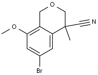 6-bromo-8-methoxy-4-methylisochromane-4-carbonitrile Structure